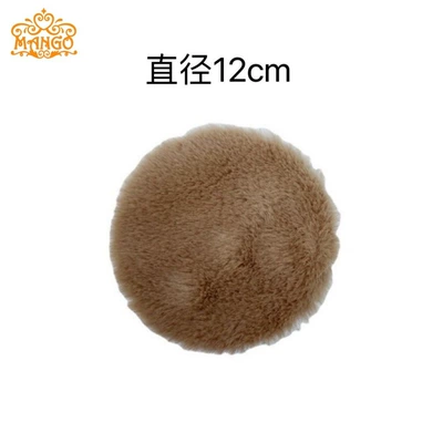 Decoration, Plush Mats, Rattan Mats, Floor: Wool pad - standard-small-camel-round-shape-diameter-12cm