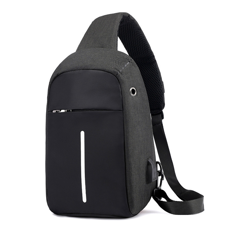 Bolso de motocicleta con carga USB para hombre, bolsa de pecho Trendyy con contraseña para ciclismo, bolso de hombro para hombre, riñonera deportiva, bolso cruzado