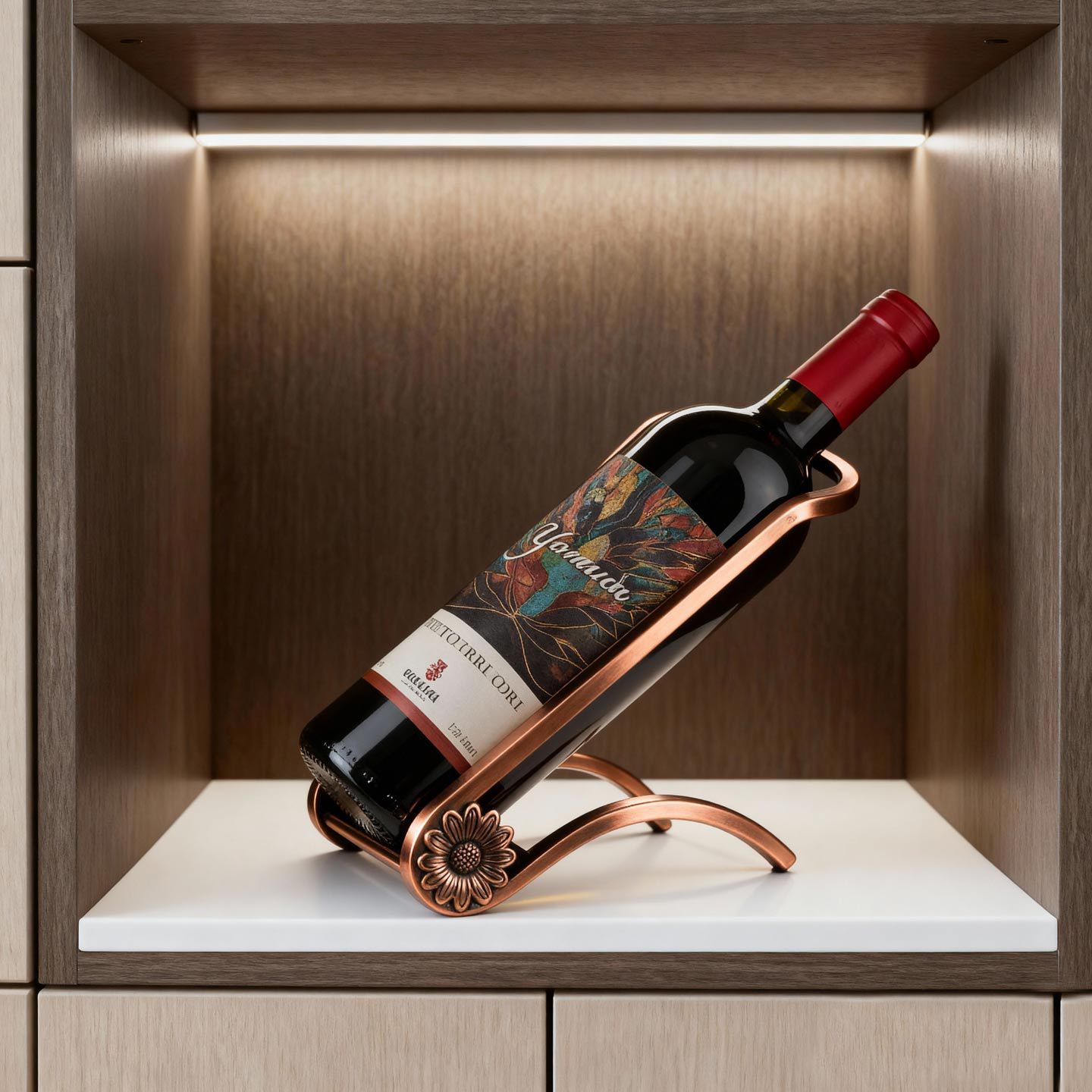 2026 New Model Wine Rack Decoration, Light Luxury High-End Simple Living Room Wine Bottle Display Rack, Home Wine Cabinet Decoration