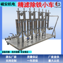 除铁小车 浆料除铁过滤器U形管道流体除铁器模块 精滤管道除铁器