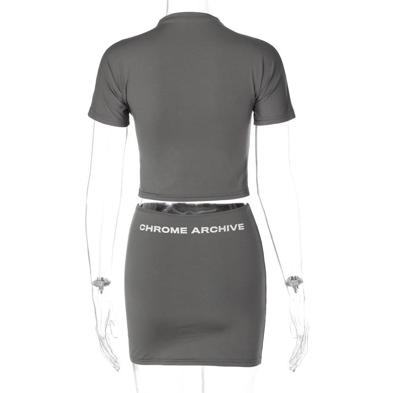 Completo gonna donna con top girocollo e gonna aderente_voghion.com