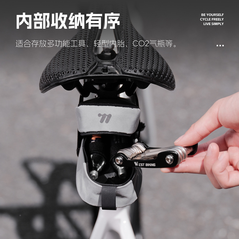 West Rider 自転車テールバッグ サドルバッグ 反射クッションバッグ マウンテンバイク ロードバイク サイクリングバッグ 自転車後部座席バッグ|undefined