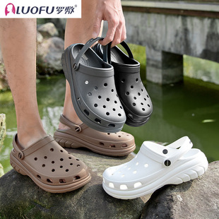 Luo Fu Cave Shoes Couple Beach Classic Nurse Swimming Sandals Men's and Women's Sandals Beach Shoes Outdoor Flat Shoes