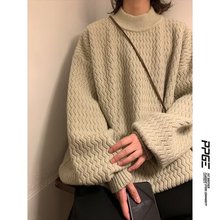 白色短款针织打底衫男早秋冬内搭浅色系温柔毛衣卡腰欧货套头上衣