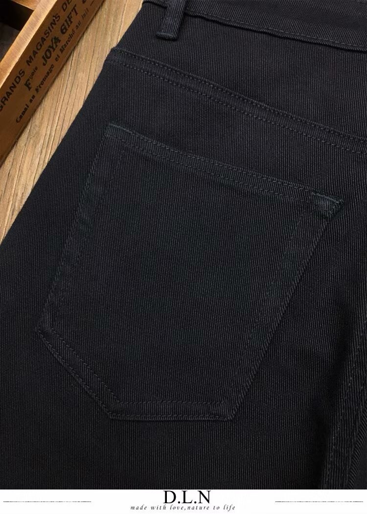 Versatile Fit Tapered Men's Slim Straight Teen Fashion Trendy Casual Jeans_mkmklike.com