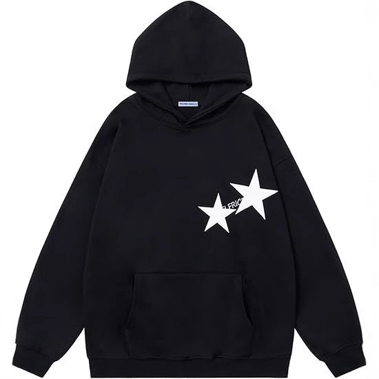 ダークスタイルヒップホップゴシック原宿Y2K五芒星プリントパーカー原宿ジャケットスウェットシャツ在庫あり|undefined