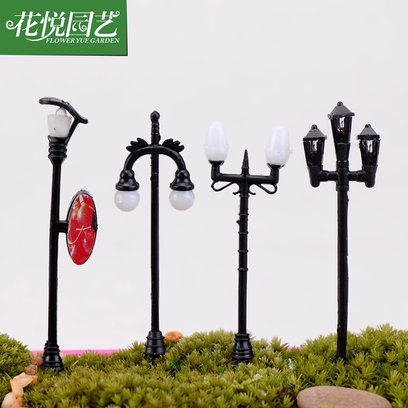 Đèn đường mô hình mini, tiểu cảnh kiến trúc DIY chậu cây bonsai trang trí sáng tạo (z-CJ-575)