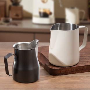 Coffee Latte Art Cup Latte Art Cylinder 304 Stainless Steel Latte Art Milk Cylinder Milk Foam Cup Pointed Mouth Crane Mouth Milk Foam Cup