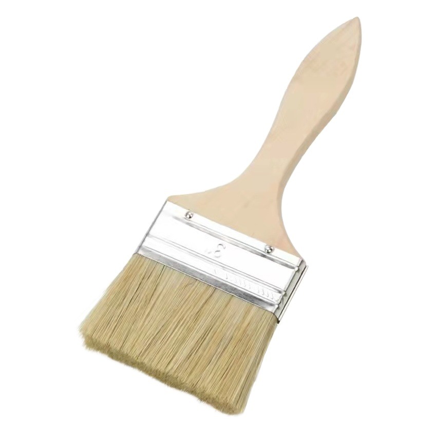 Traje al por mayor engrosada mango de madera de todo tipo de cepillo de pintura marina cepillo industrial barbacoa cepillo decoración del hogar herramientas pintura marrón cepillo