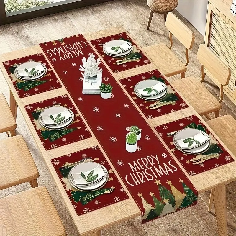 Nuevo conjunto de toallas de mesa transfronterizas de Navidad decoración de mesa Bandera de mesa Bandera de mesa Amazon 2026