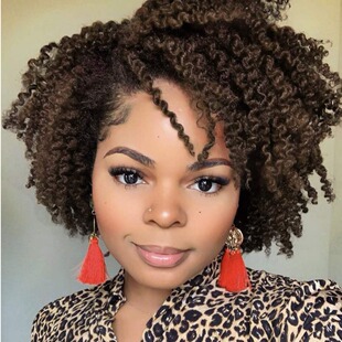 Amazon New African Small Curly Wig European and American Wig Women's Short Curly Hair Partial Full Chemical Fiber Headgear Wigs