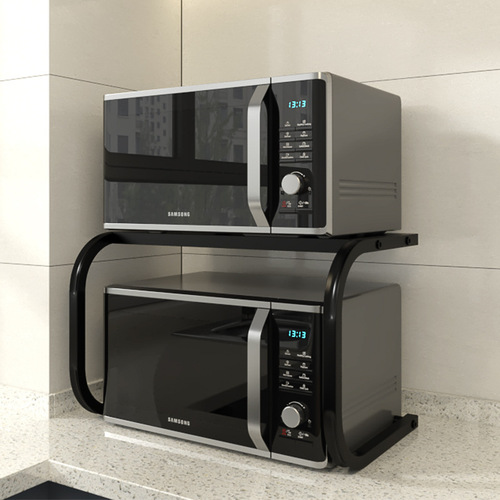 Kitchen shelf, double-layer microwave shelf, oven shelf, freestanding multi-function rice cooker storage rack