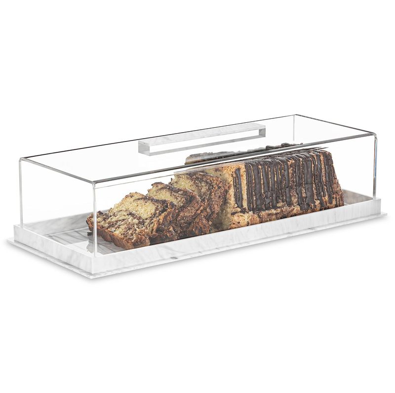 Acrylic Bread Box Pastry Display Box Rectangular Tray Dessert Rack Cake Rack Party Banquet Dessert Dust-proof Box