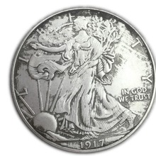 浮雕1917年美国自由女神39mm银元纪念币厂家微章收藏批发