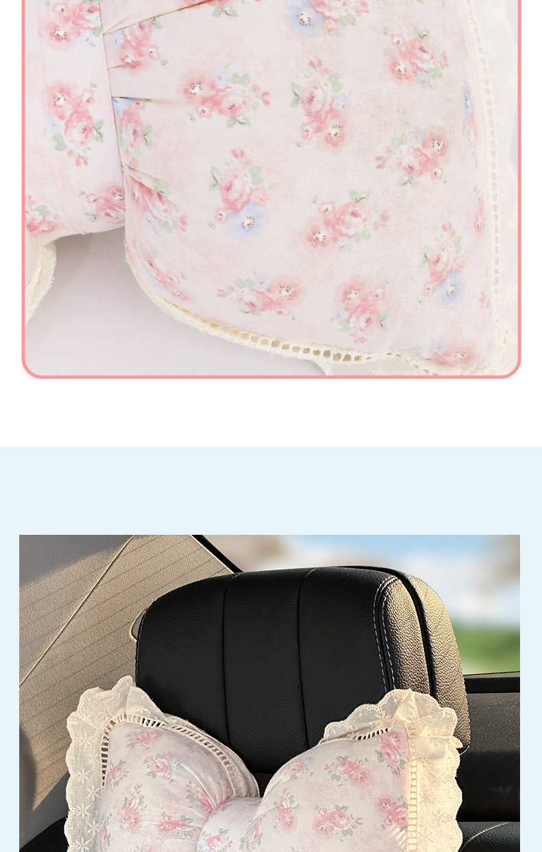Car Headrest, Neck Pillow, Creative and Cute Car Cushion, Car Seat Pillow, Lumbar Support Set, Car Back Cushion