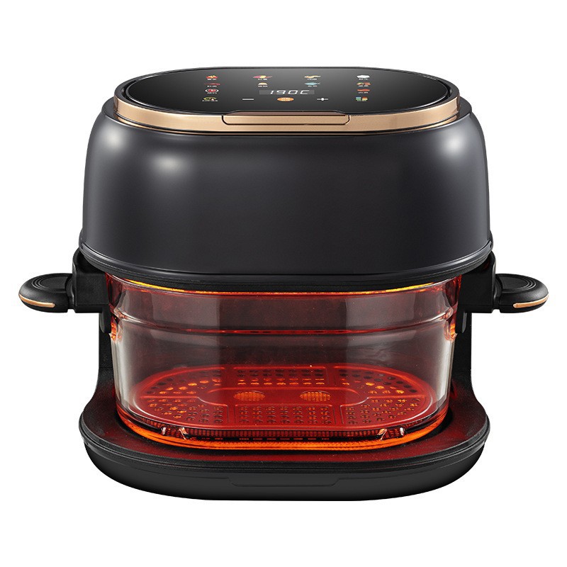 Cross-Border 4L Air Fryer Glass Visible Household Electric Fryer Multi-Functional English Air Fryer Factory Wholesale