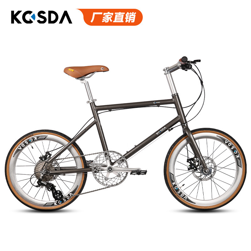 KOSDA 22-inch aluminum alloy MINI small wheel diameter curved handle road bike disc brake male and female student bicycle bicycle KOSDA 22-inch aluminum alloy MINI small wheel diameter curved handle road bike disc brake male and female student bicycle bicycle