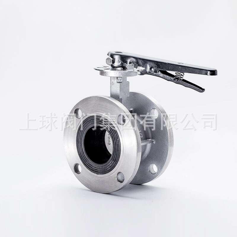 304不锈钢软密封手动法兰蝶阀 D41X-16P橡胶密封涡轮法兰蝶阀EPDM