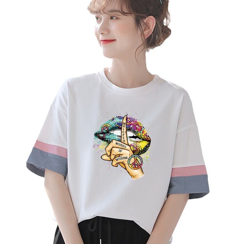 Lingerie Lip Heat Transfer Printing for Women's and Children's T-shirts, Durable and Washable, Color Copier Clothing Heat Transfer Sticker