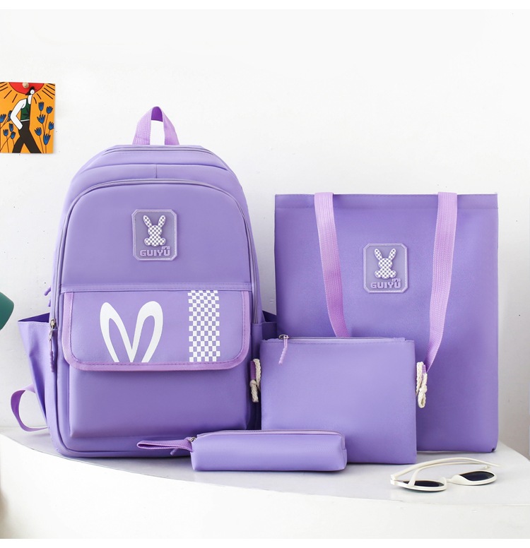 Zaini per bambini, zaino per scuola elementare, zaino per ragazze, grande capacità, zaino per studenti delle scuole medie e superiori, set multi-pezzo, zaino casual_voghion.com
