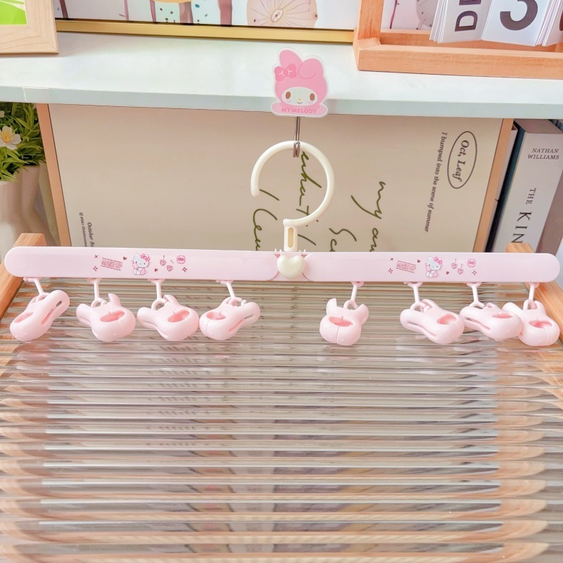 可爱折叠衣架学生宿舍家用晾衣架夹子袜子内衣内裤晾晒夹旅行衣架|undefined