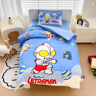 Ultraman, комплект из трех предметов из чистого хлопка для детского сада, маленькое детское одеяло, комплект из шести предметов, детское школьное постельное белье, постельное белье для сна