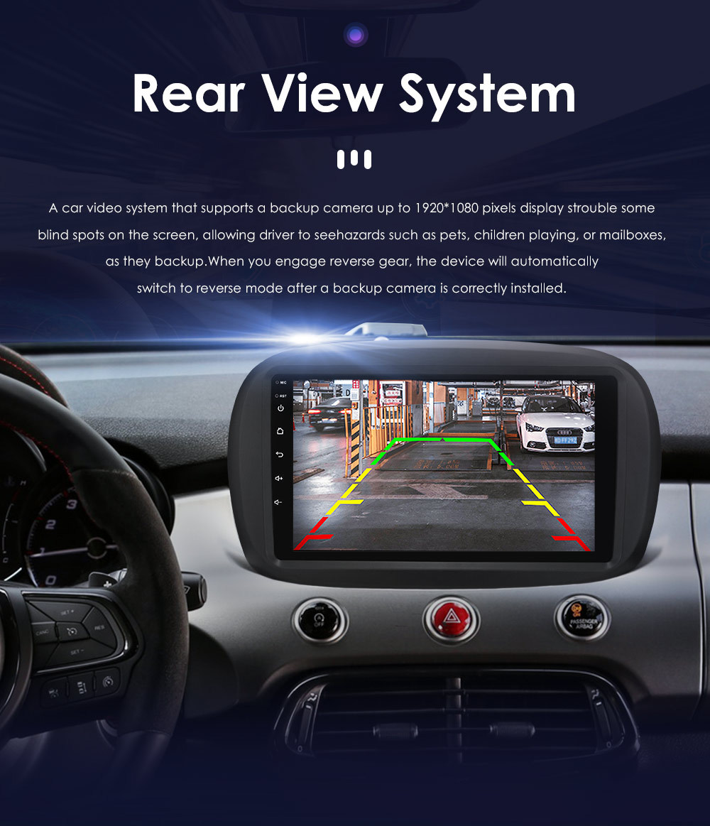 9-inch suitable for 14-20 Fiat 500X Android car central control large screen navigator Wireless carplay
