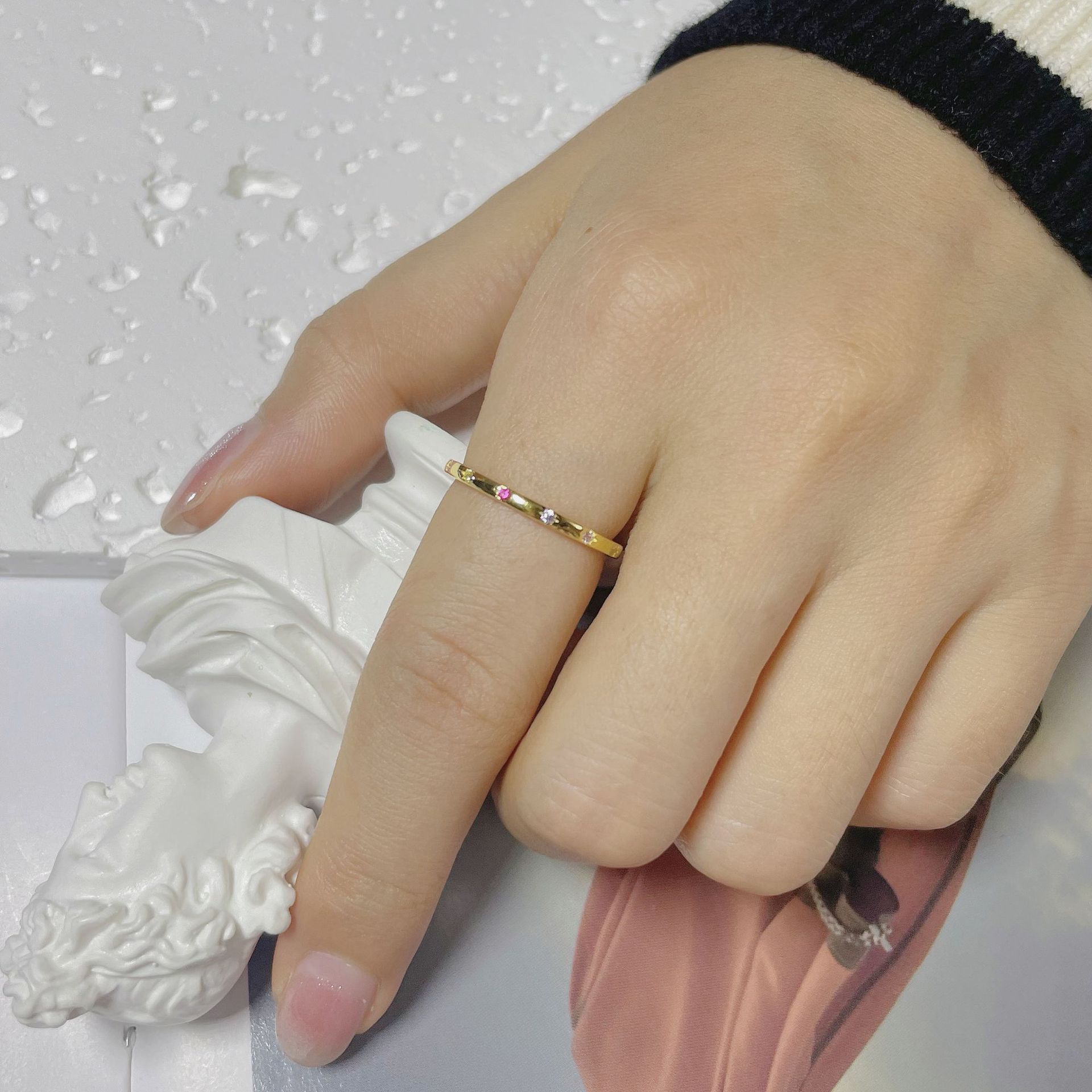Women's Gender 925 Sterling Silver Zircon Star Rings 925 Sterling Silver Rings