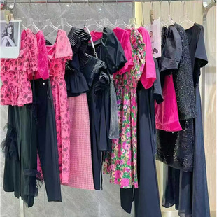 【Easy to See】25 Summer Style Waist-Slimming Petite Fresh Long Dress Brand Clearance Women's Clothing Ishii Wholesale