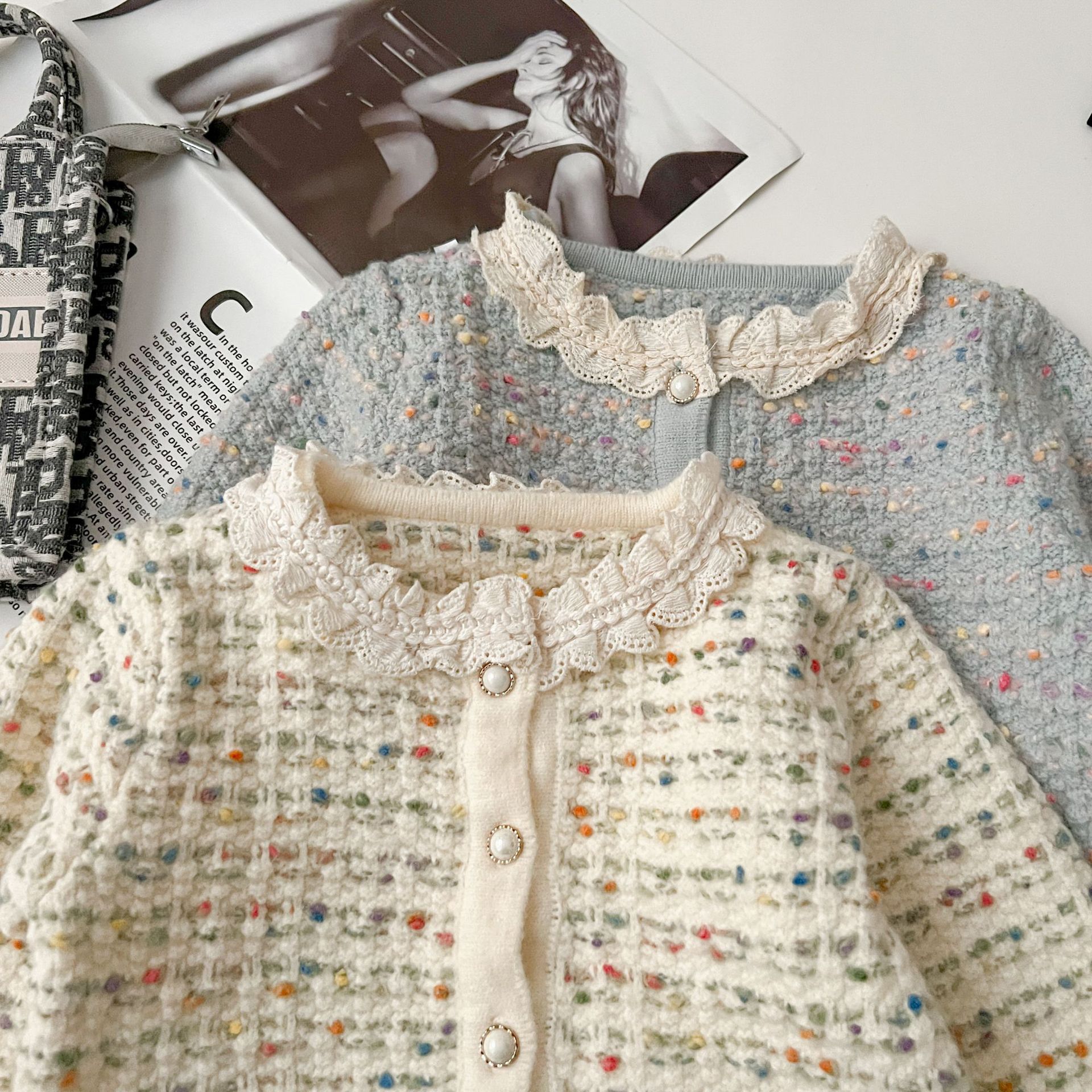 Baby Mädchen Strickset Im Fragrant Style Modische Kinderkleidung_voghion.com