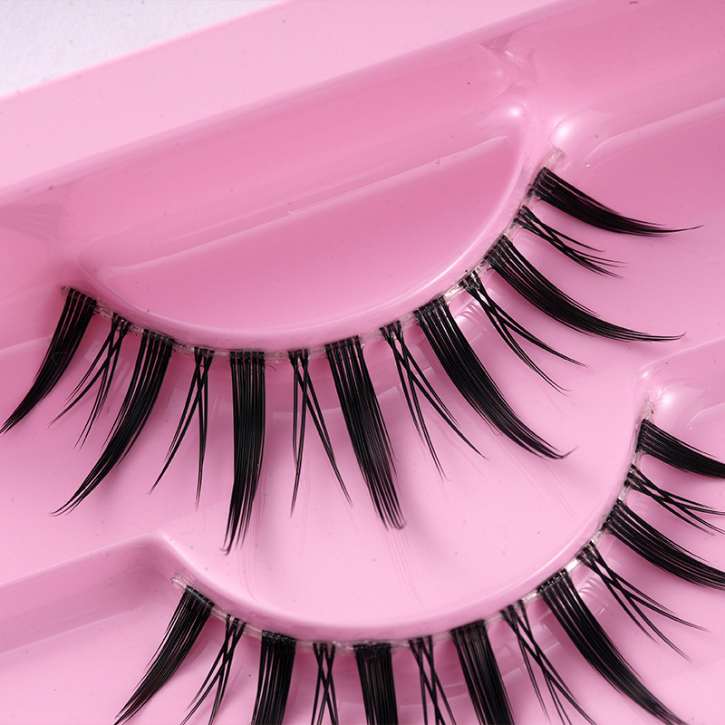 Pestañas postizas de diablo insertadas a mano natural grueso suave par de pelo de hadas Injerto de pestañas de dibujos animados al por mayor