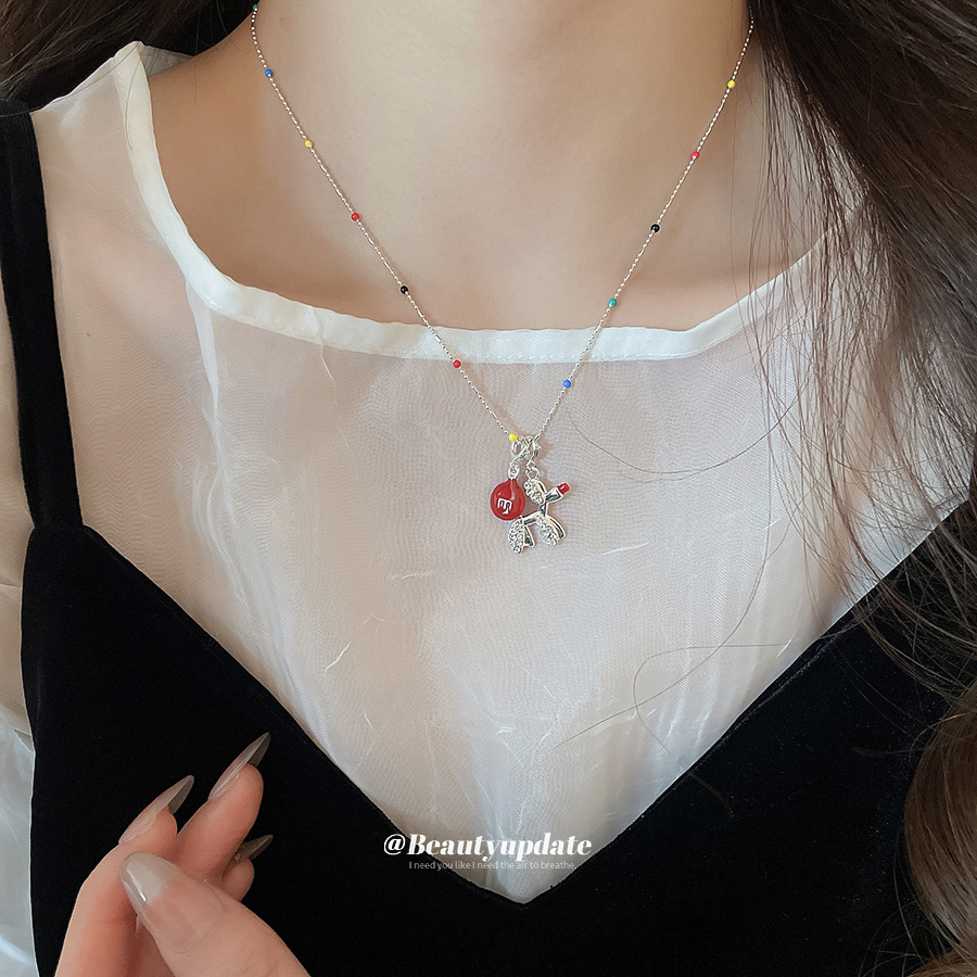 Collar con colgante de circonio con estrella de mar plisada con diamantes, cadena de clavícula de todo fósforo exquisita europea y americana, lujo ligero, collar de alta gama al por mayor