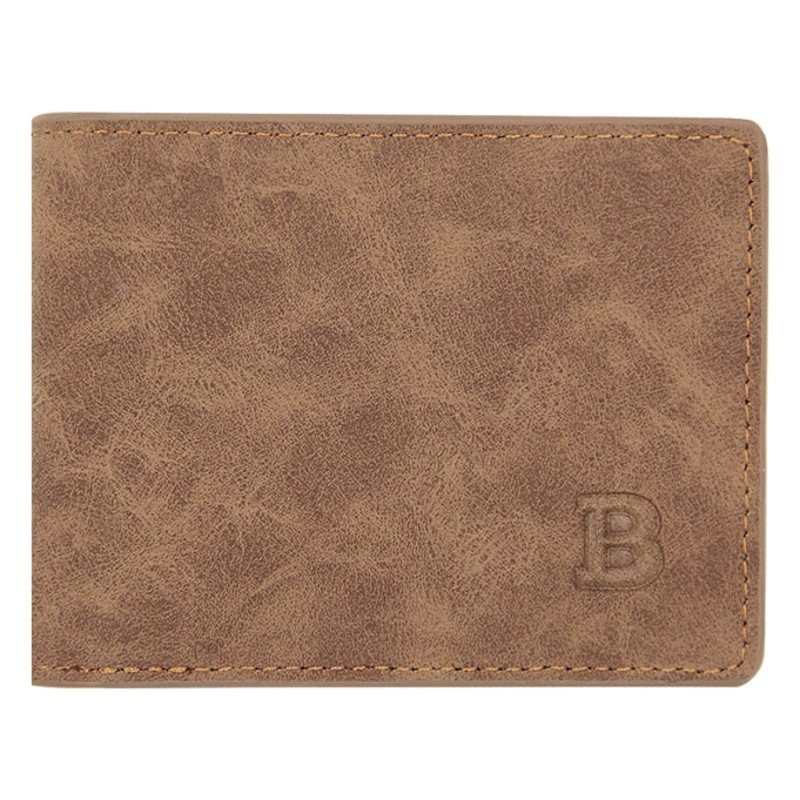 Cross-Border Fashion Men's Short Money Bag Frosted Retro Multi-Functional Wallet Casual Multi-Card Slot Foreign Trade New Style