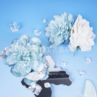 DIY hand simulated burnt edge peony hats clothes accessories flower heads silk flowers fake flowers wedding flower wall decoration