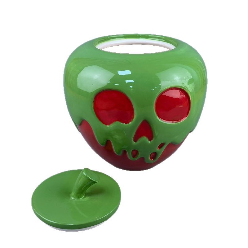 Poison Queen Ceramics Halloween Ghost Festival Tarro de dulces Adornos Taza de madrastra Usura Fun Cartoon Creativo Tarro de galletas