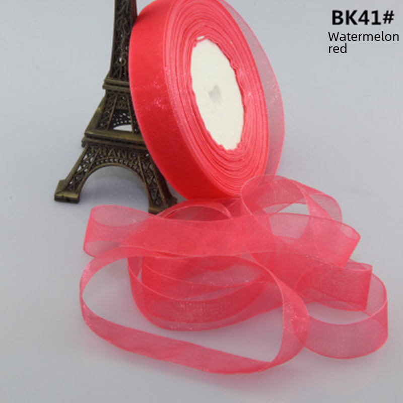 DIY 헤어 액세서리 의류 액세서리 2CM 쉬폰 리본 투명 스노우 리본 리본 롤