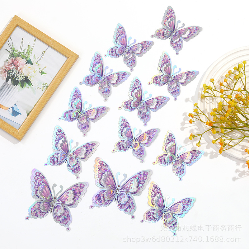 Fantasy butterfly-silver+purple