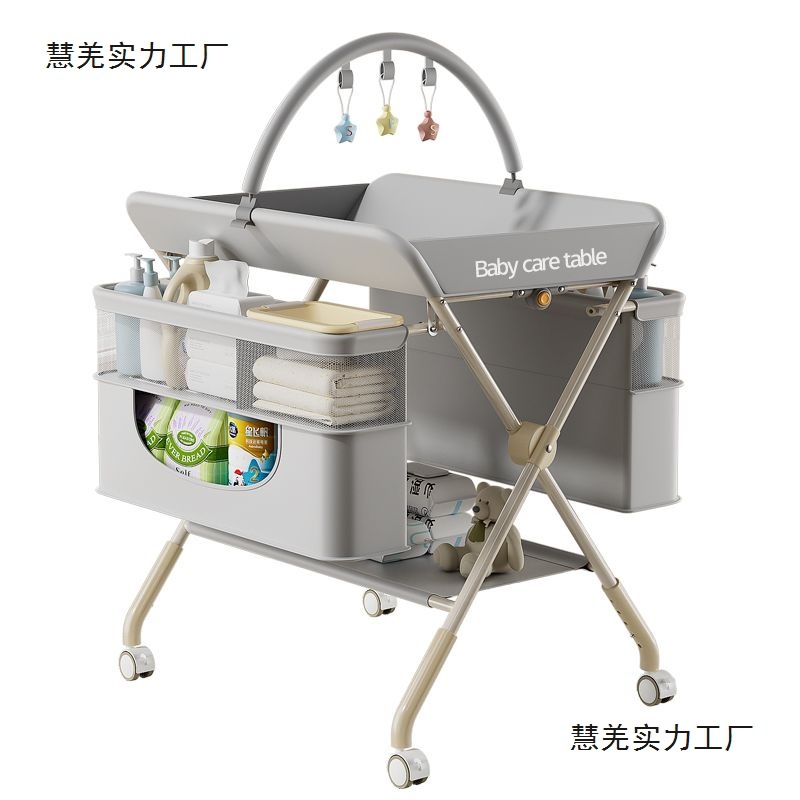 Baby Changing Table Crib Removable and Foldable Baby Multi-Functional Care Massage Newborn Child Bathing Table