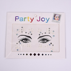 European and American cross-border DIY face stickers, eyebrow stickers, acrylic diamond face stickers, masquerade face rhinestone stickers