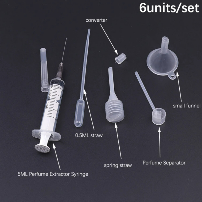 Perfume dispenser syringe syringe syringe small funnel straw packing tool perfume extractor pressing straw