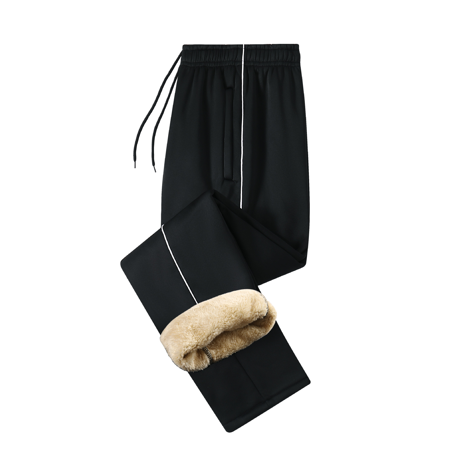 One strip black (south korean silk lambswool style)