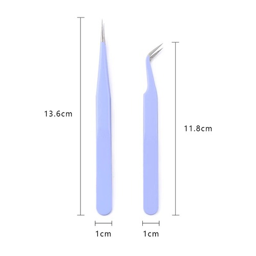 Cross-border Amazon macaron color elbow straight head precision beauty stainless steel tweezers DIY jewelry accessories
