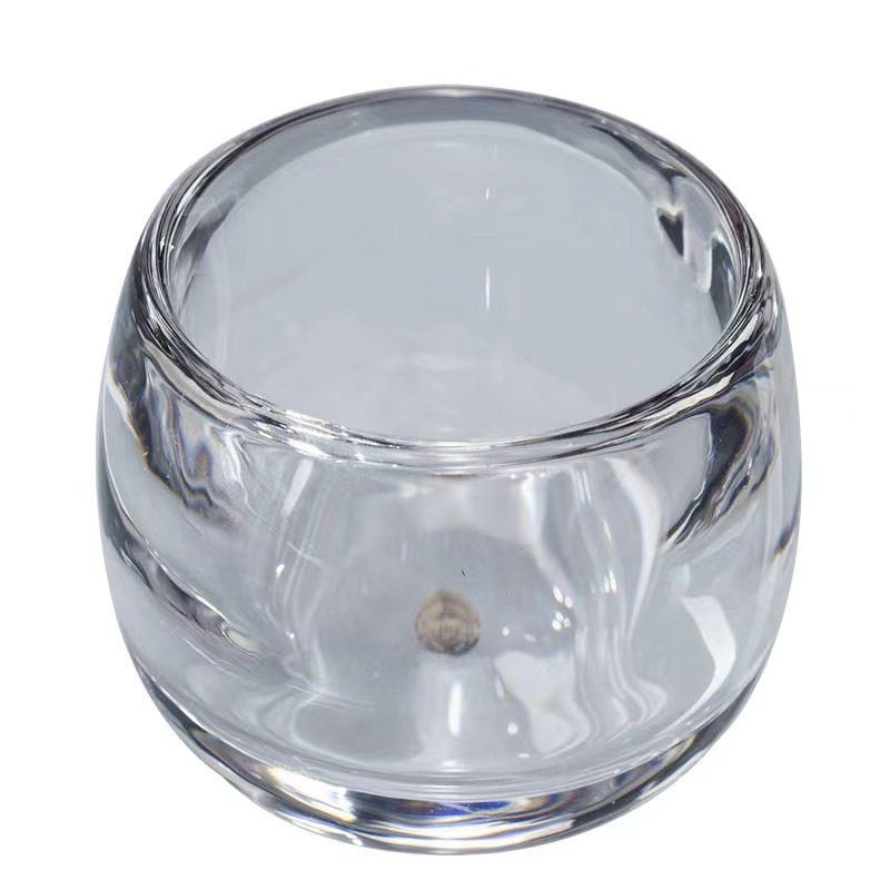 Taza de llave de dedo transparente y gruesa, no caliente, taza de té china, taza principal anti-calor, vidrio de alta calidad