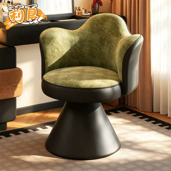 Bedroom dressing stool, master bedroom dressing table makeup chair, home use for girls' dressing room, rotatable backrest makeup stool