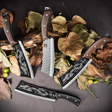 跨境直销龙泉菜刀斩骨刀古法锻打加厚锋利家用剁骨刀具厨房砍骨刀