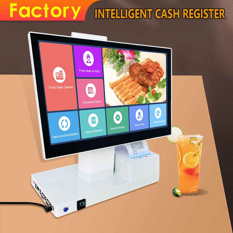 定制海外出口外貿(mào)新款 收銀機(jī)window/安卓軟件內(nèi)置80打印小票掃碼