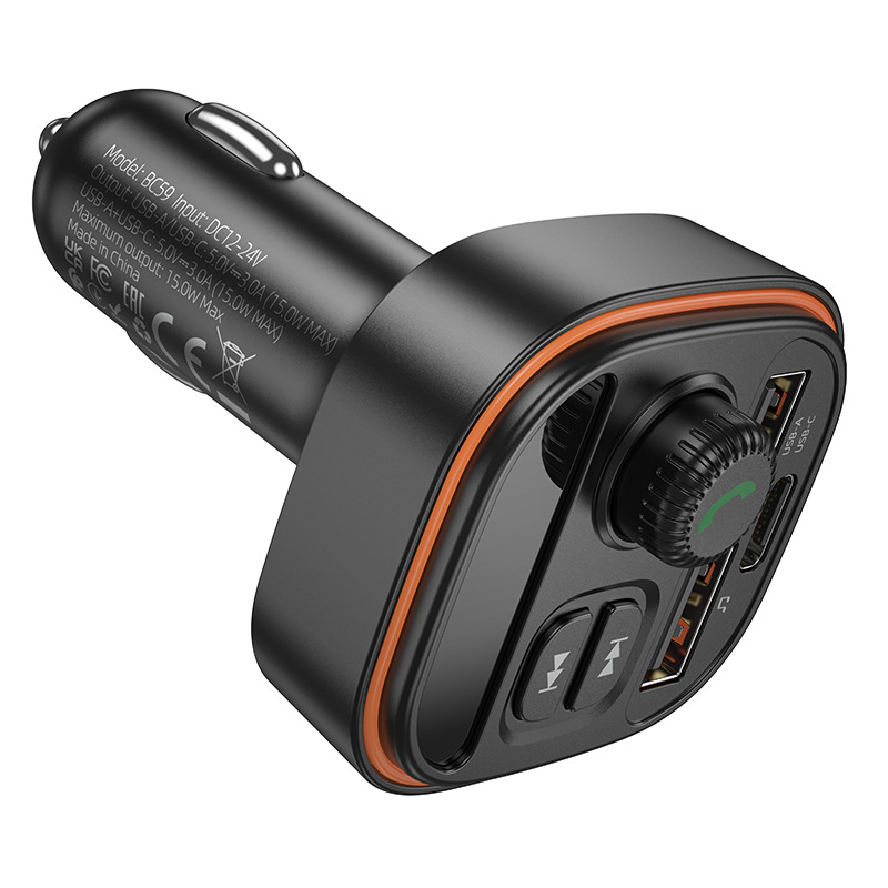 BOROFONE BC59 jetu car bluetooth FM transmitter bluetooth 5.4 support bluetooth, u disk play
