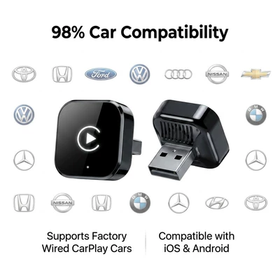 Source Factory 2-in-1 Wired Simsiz CarPlay və Android Auto