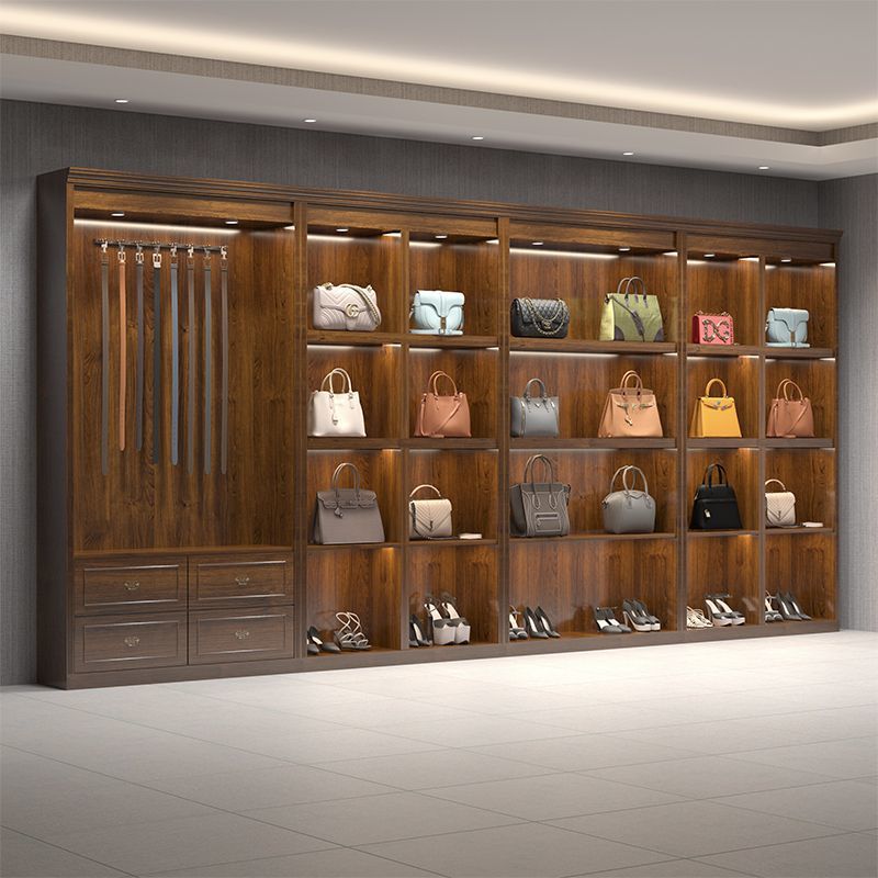 新款包包展示柜鞋包直播间展柜品陈列柜产品柜茶叶实木货架物品展