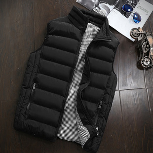 2025 New Cotton Vest Men's Autumn and Winter Trendy Casual Thickened Warm Men's Waistoutwear Jacket Korean Style